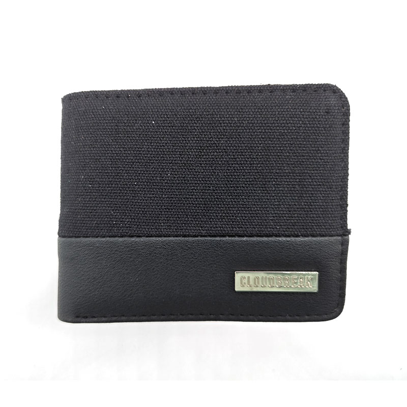 Canvs Mixed PU With Button Sanp Pocket Bifold Wallets For Men