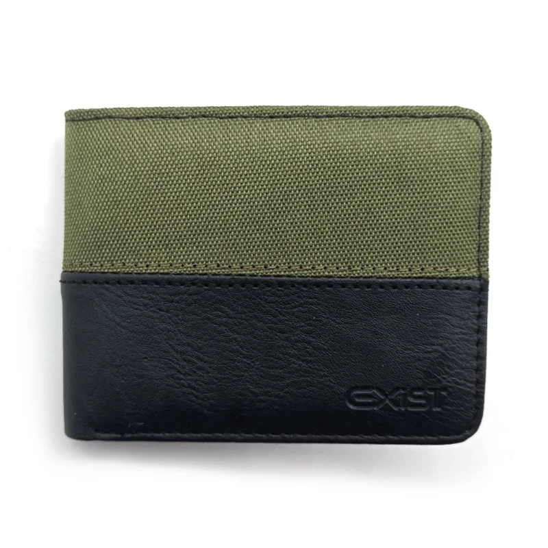 โพลีเอสเตอร์ผสม pu bifold wallets สำหรับผู้ชาย