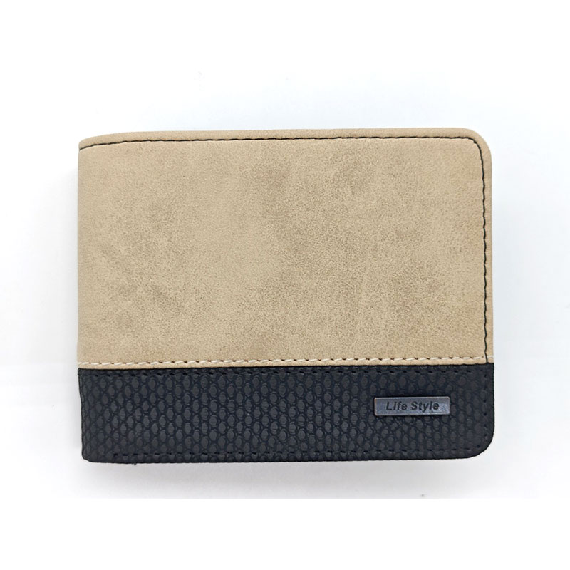 การออกแบบที่เรียบง่ายสไตล์ลำลอง PU Slim Wallet สำหรับผู้ชาย