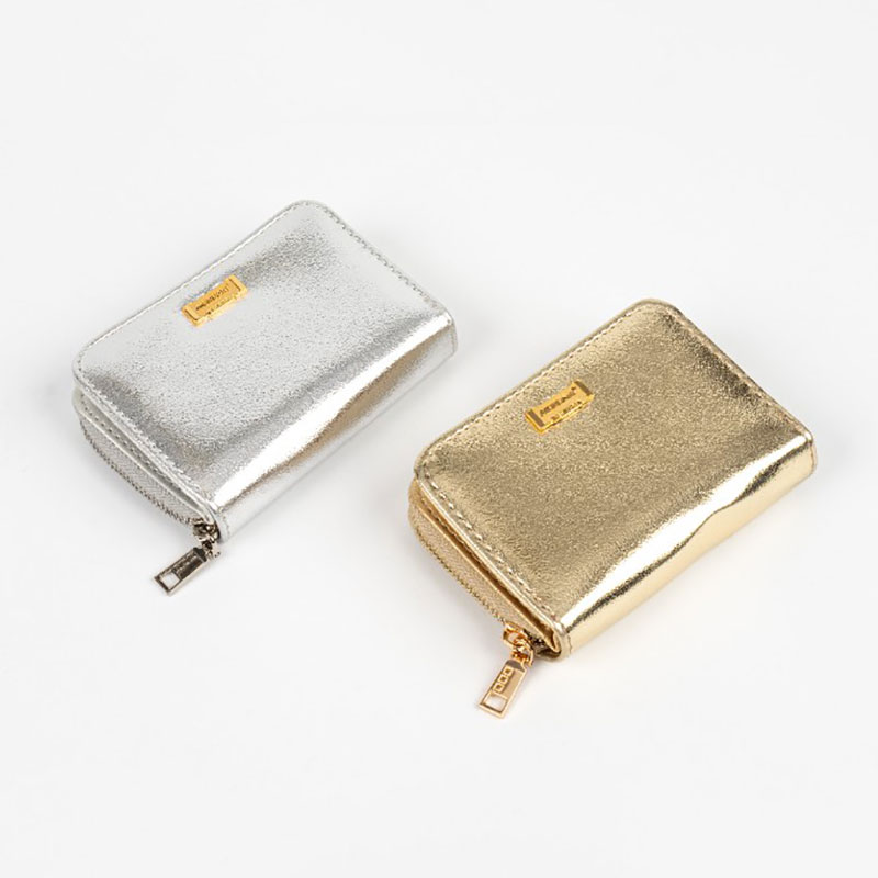 กระเป๋าสตางค์สุภาพสตรี Split Shining PU Soft Coin Purse